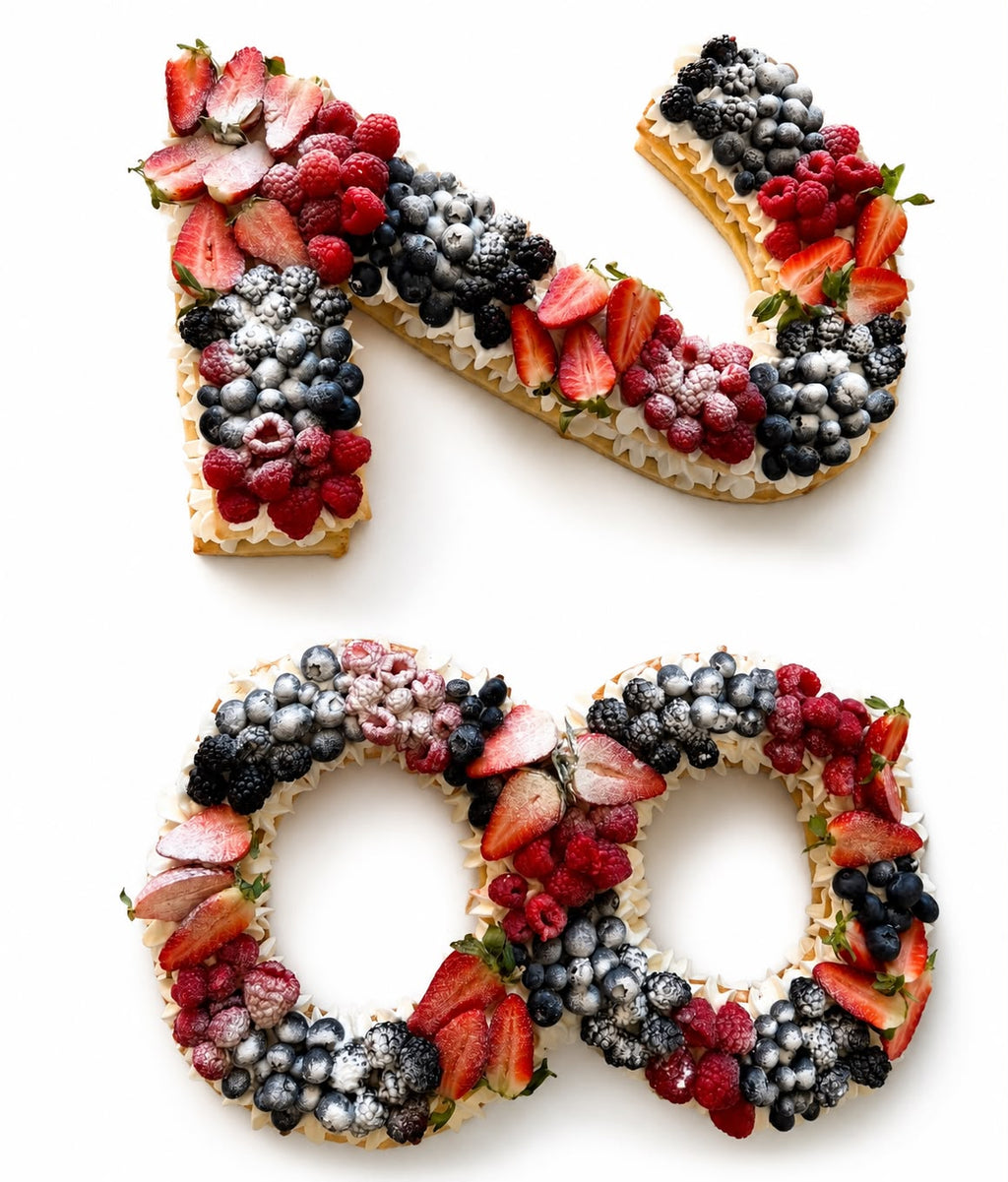 Tarta de números de frutos rojos Tartamen